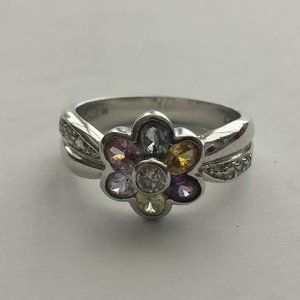 Rainbow 🌈 Gemstones 💎 in Sterling Silver 925 Multi Gemstone Ring